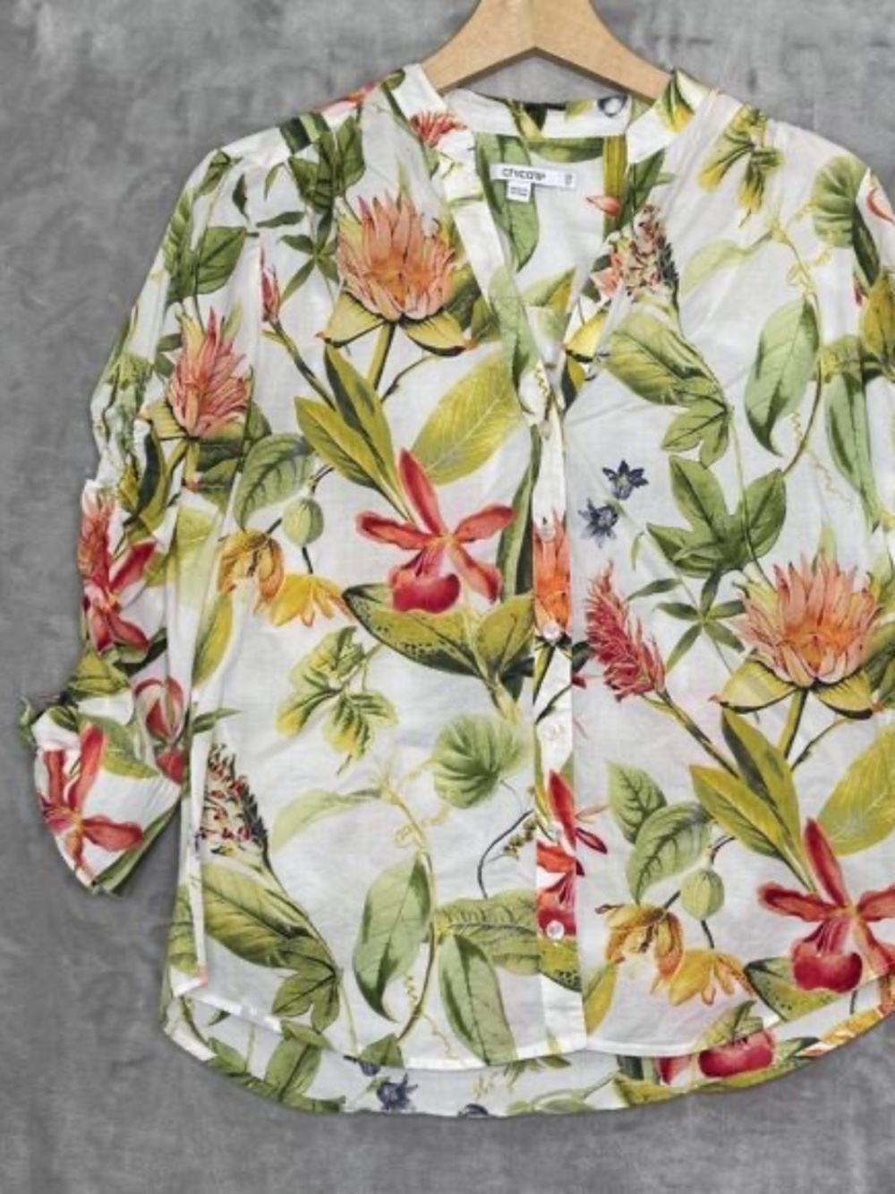 CHICOS floral cotton top size 0.5